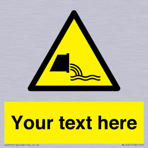 Custom Warning sewage effluent outfall